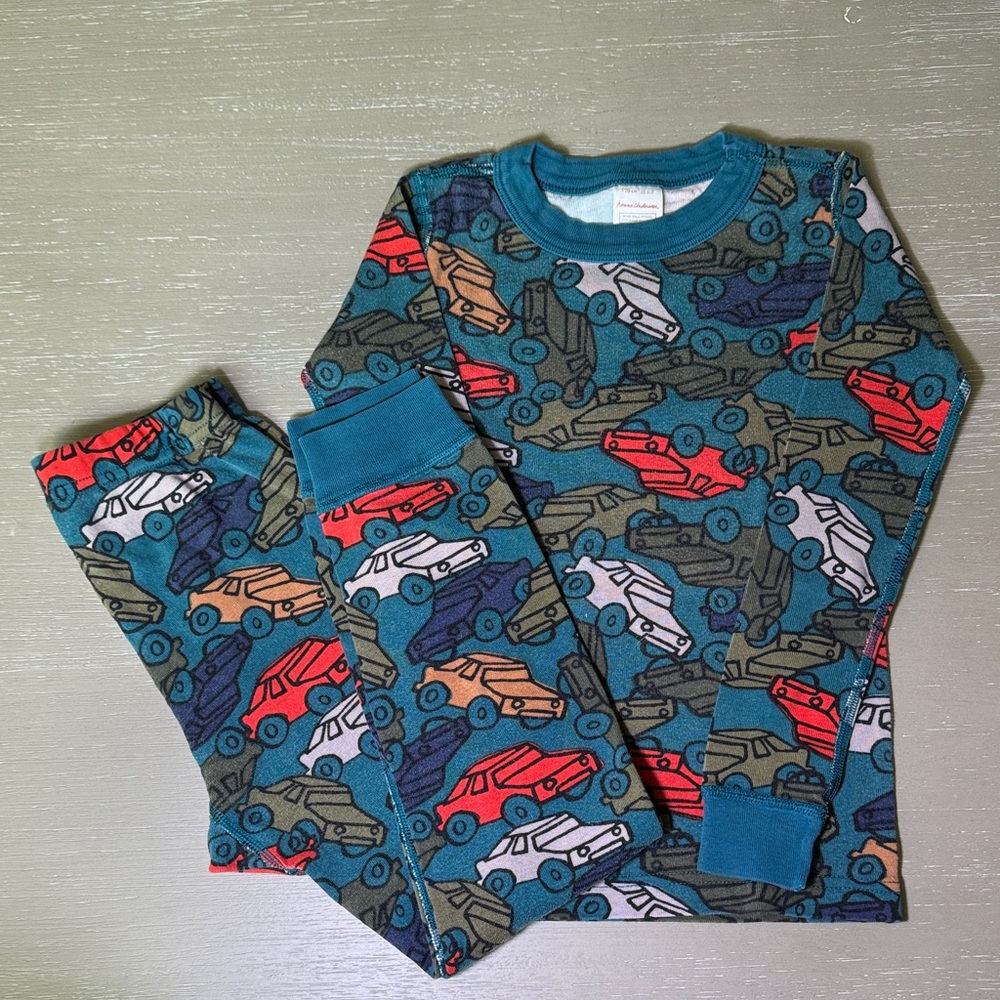 Hanna Andersson Kids Pajama Set - Blue and Red Cars